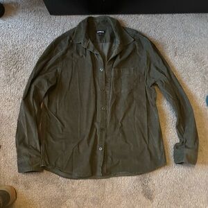 Green Corduroy button up